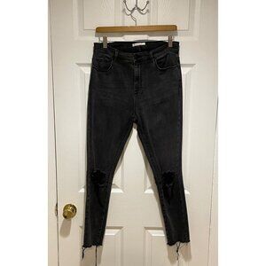 Pacsun Black Women's High Rise Raw Hem Cotton Jeggings Jeans Size 29